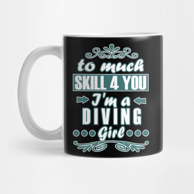 Diving girl diving dolphin oxygen coral by FindYourFavouriteDesign